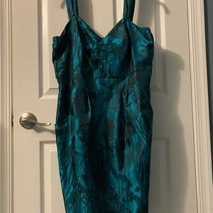 New without tags- Torrid teal and black dress